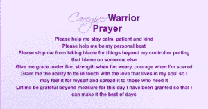 Caregiver Warrior Prayer